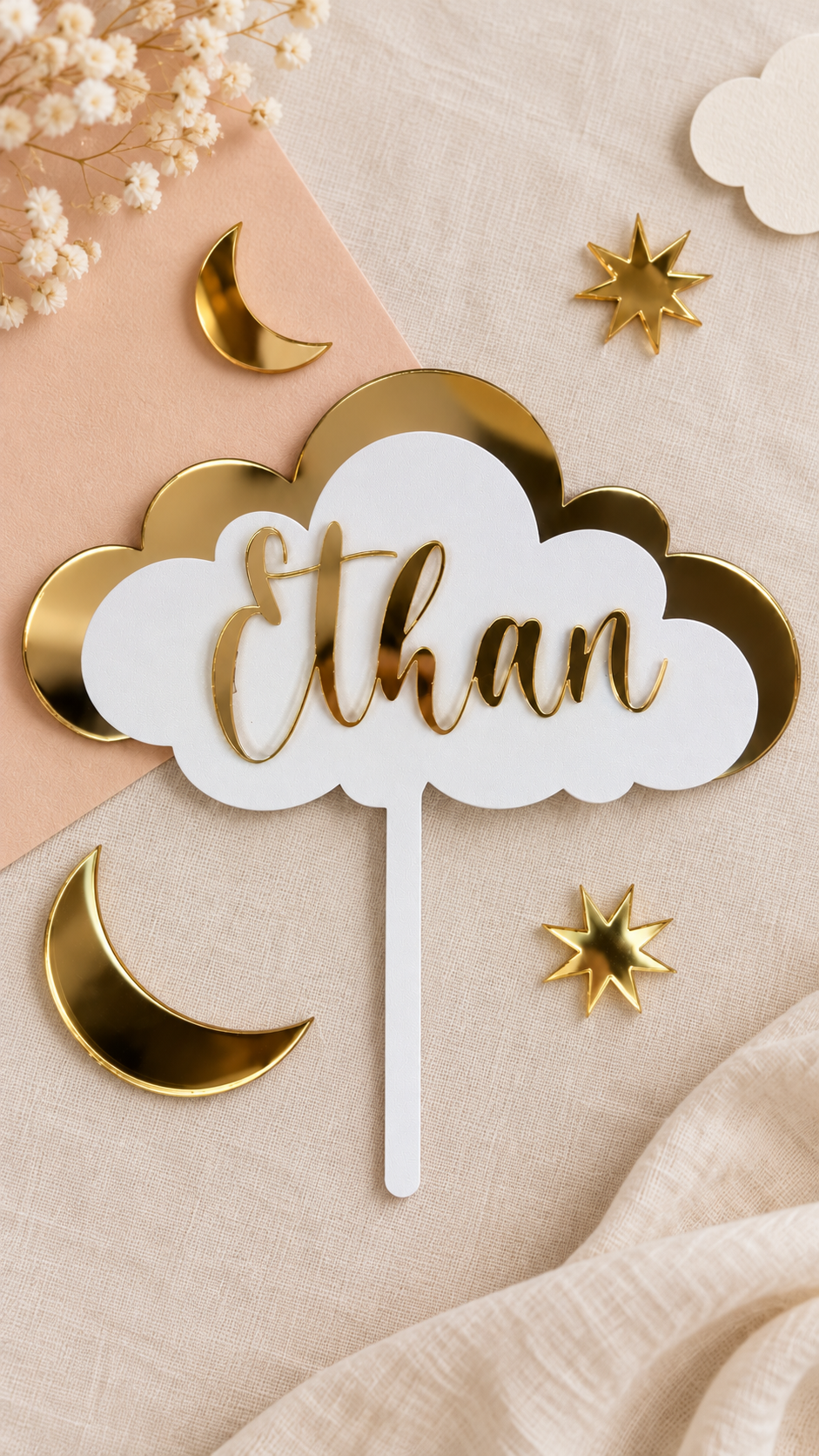 Cloud Cake Topper for Baby Showers & Birthdays