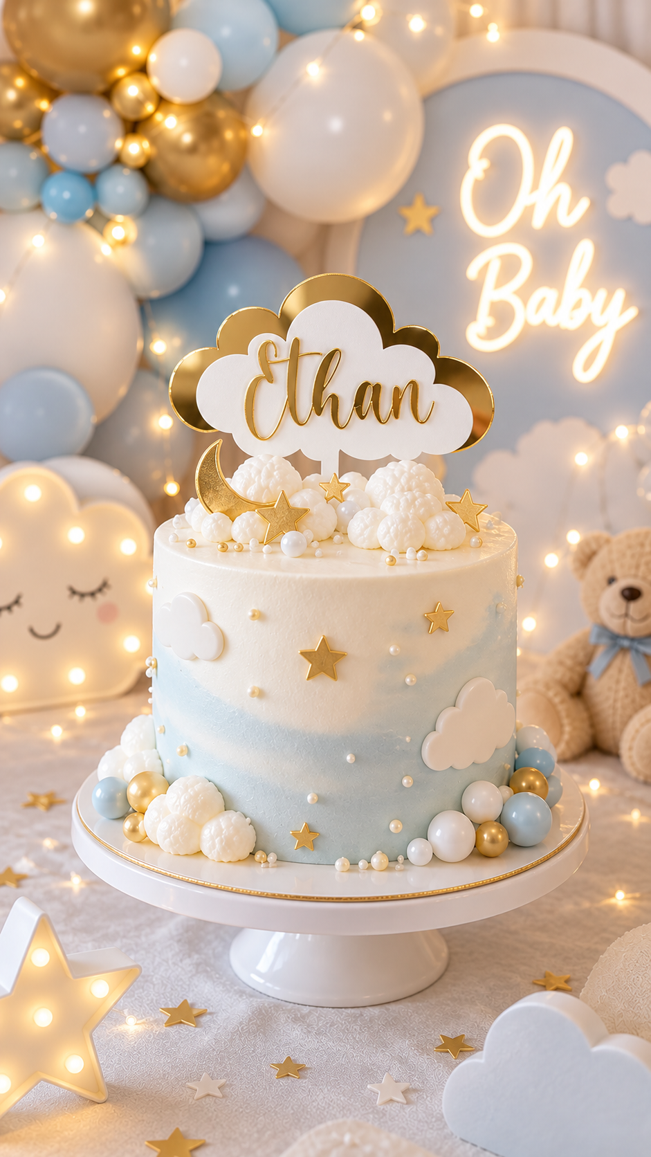 Cloud Cake Topper for Baby Showers & Birthdays