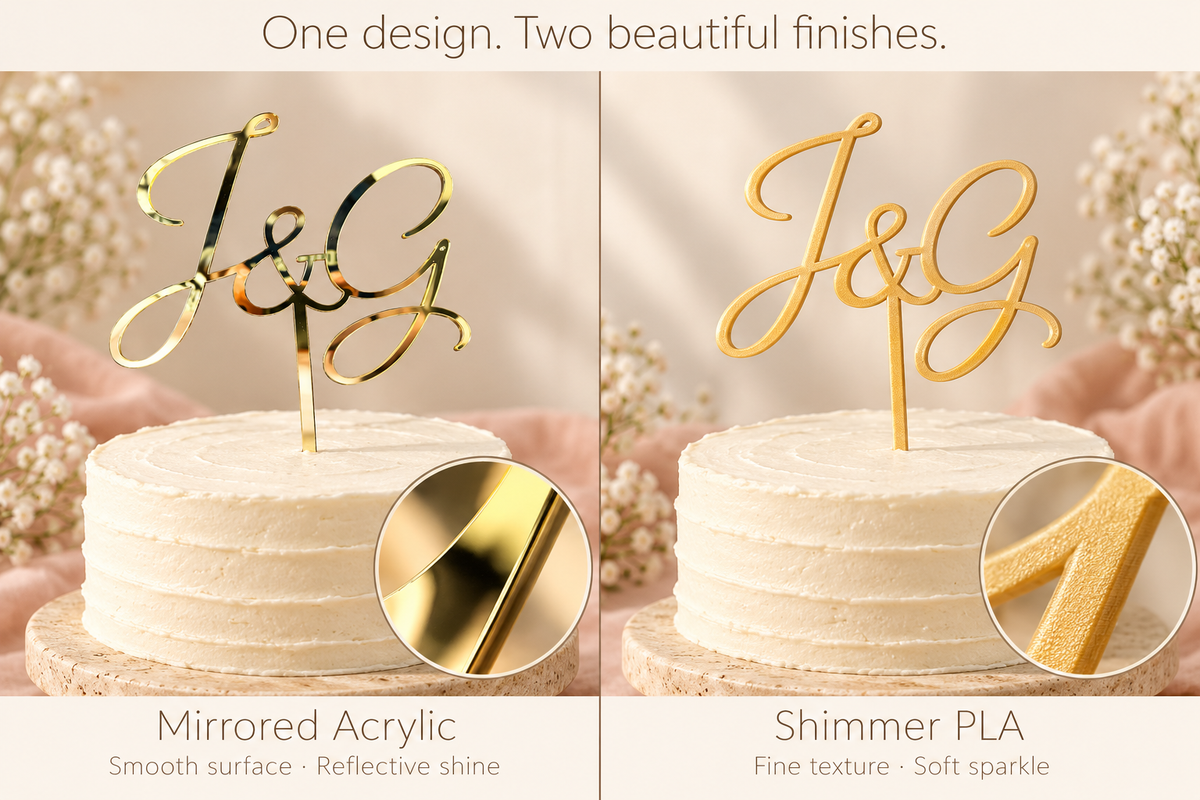 Initials Wedding Cake Topper, Custom Monogram | Lua & Co.